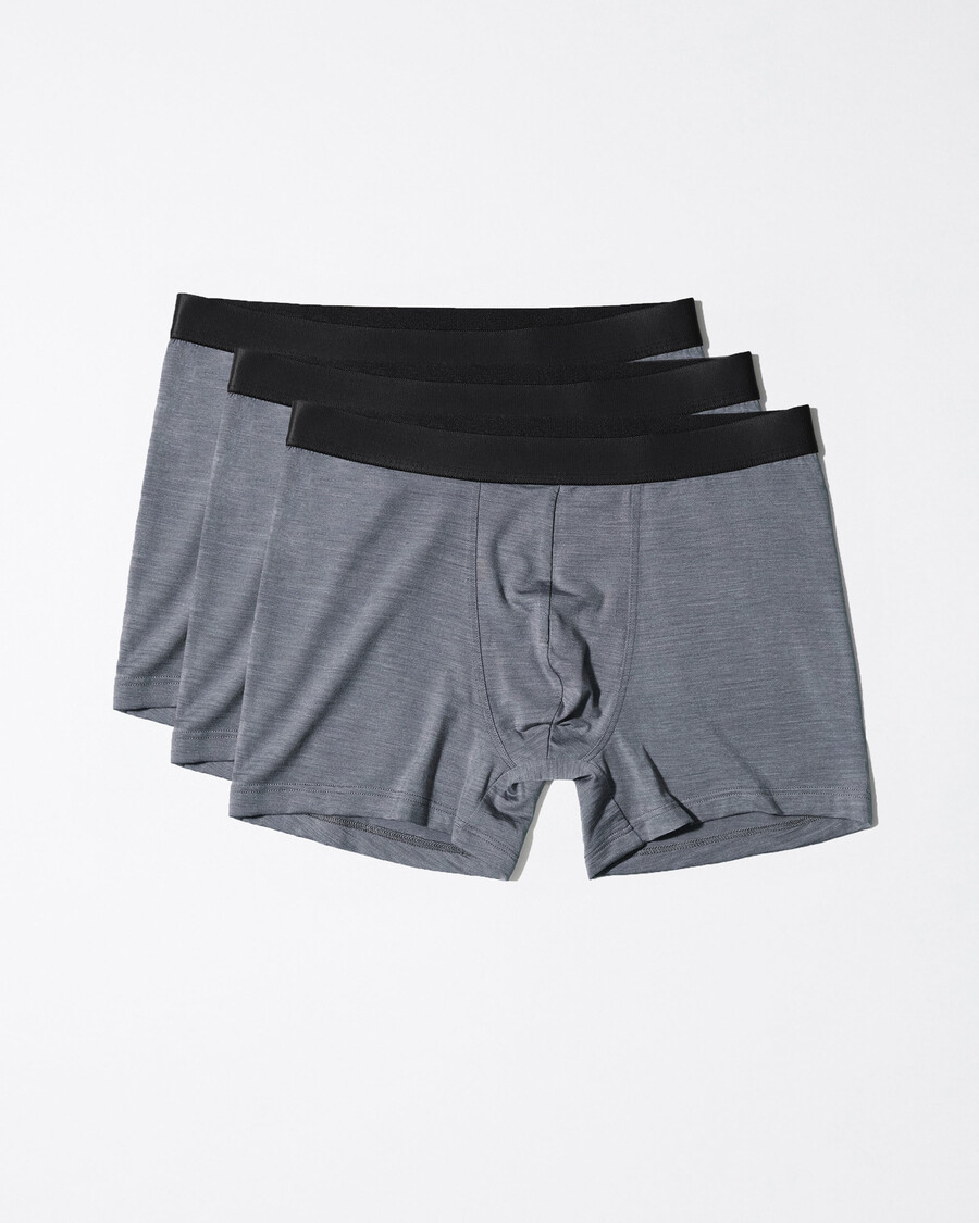 3 calzoncillos bóxer de mezcla de merino para hombre en gris jaspeado comprar ahora — cdlp