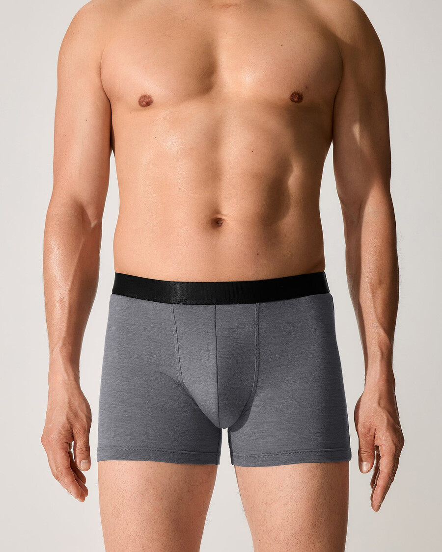 3 calzoncillos bóxer de mezcla de merino para hombre en gris jaspeado comprar ahora — cdlp