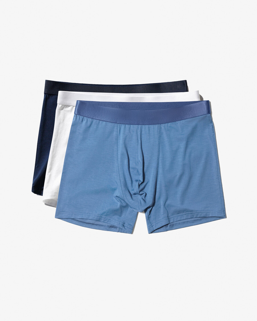 6 calzoncillos bóxer para hombre en blanco azul marino oscuro y azul celeste comprar ahora — cdlp