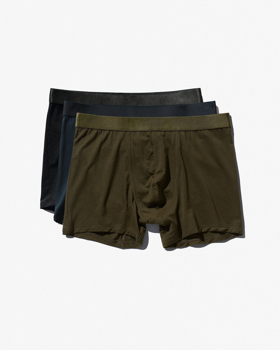 3 calzoncillos bóxer para hombre en negro verde oliva y azul marino oscuro comprar ahora — cdlp