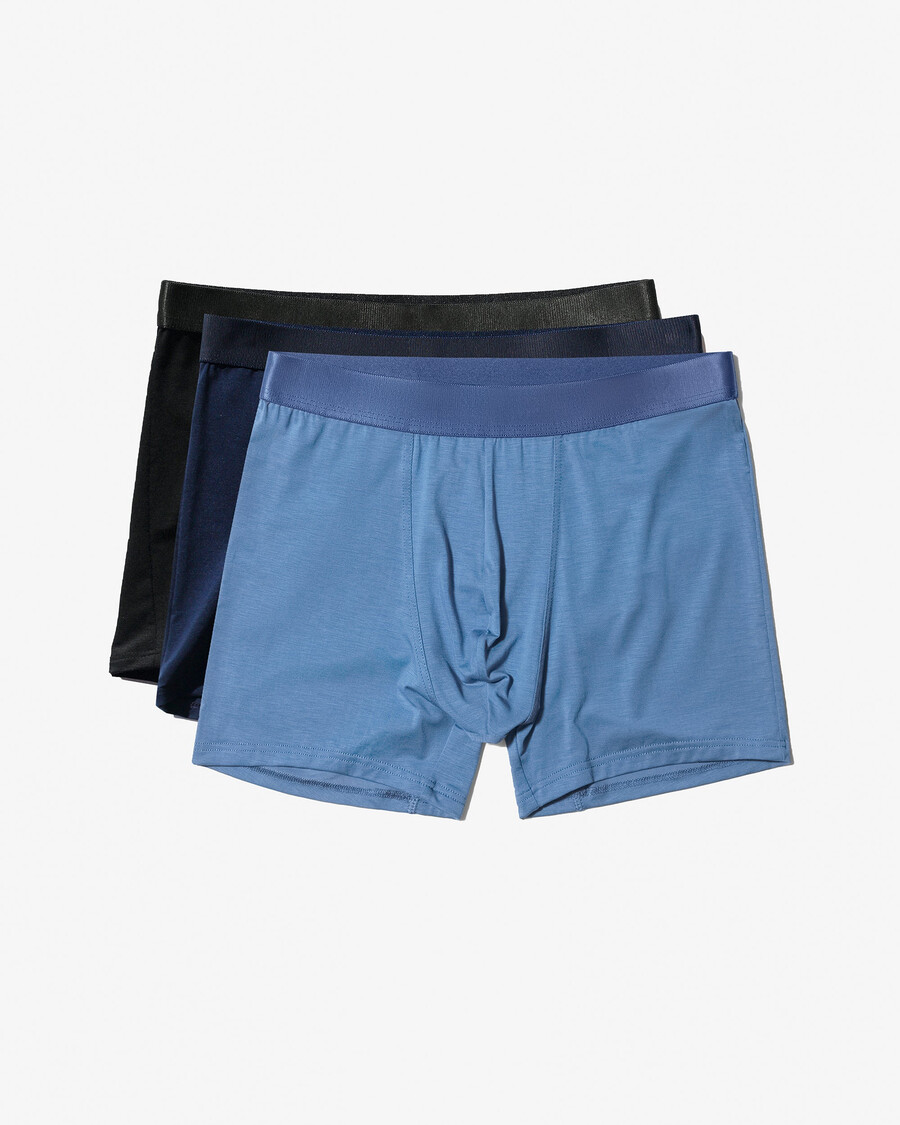 3 calzoncillos bóxer para hombre en negro azul marino oscuro y azul celeste comprar ahora — cdlp