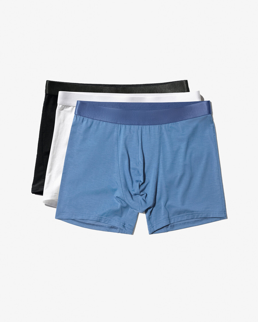 6 calzoncillos bóxer para hombre en negro blanco y azul celeste comprar ahora — cdlp