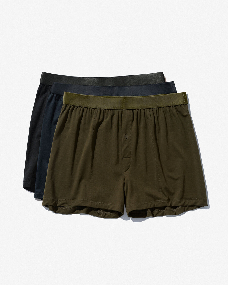 6 calzoncillos bóxer para hombre en negro verde oliva y azul marino oscuro comprar ahora — cdlp