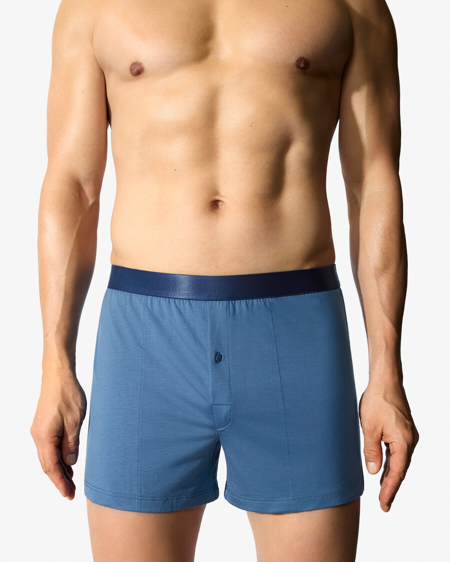 6 calzoncillos bóxer para hombre en blanco azul marino oscuro y azul celeste comprar ahora — cdlp