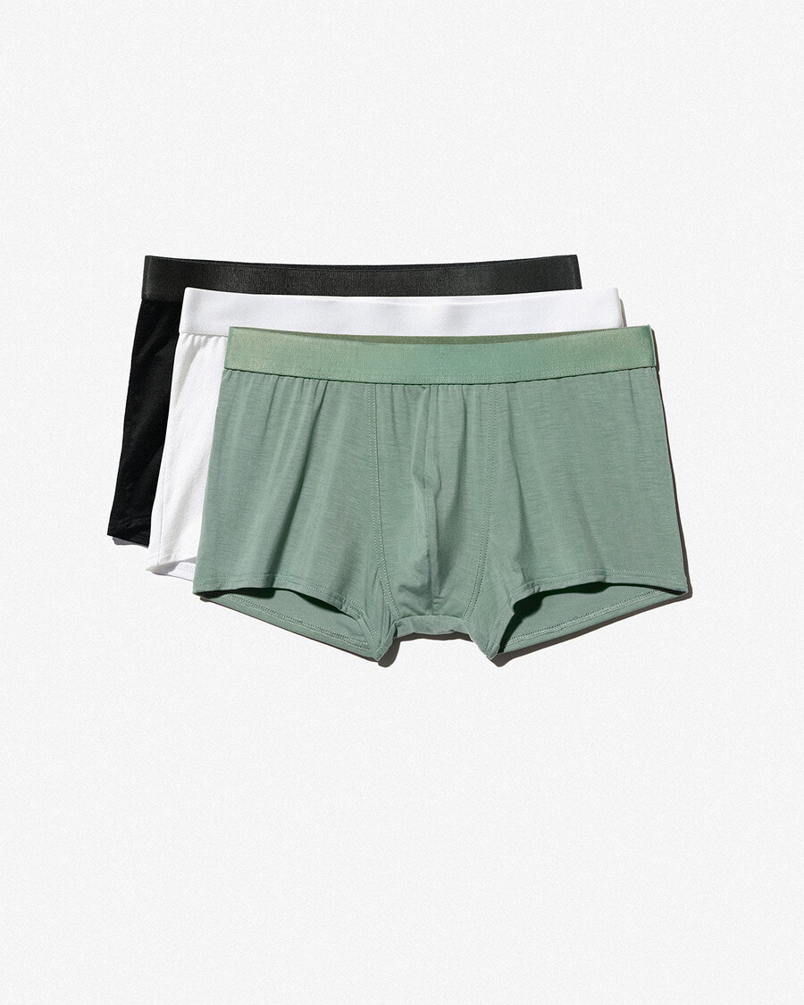 3 calzoncillos bóxer para hombre en negro blanco y verde salvia comprar ahora — cdlp