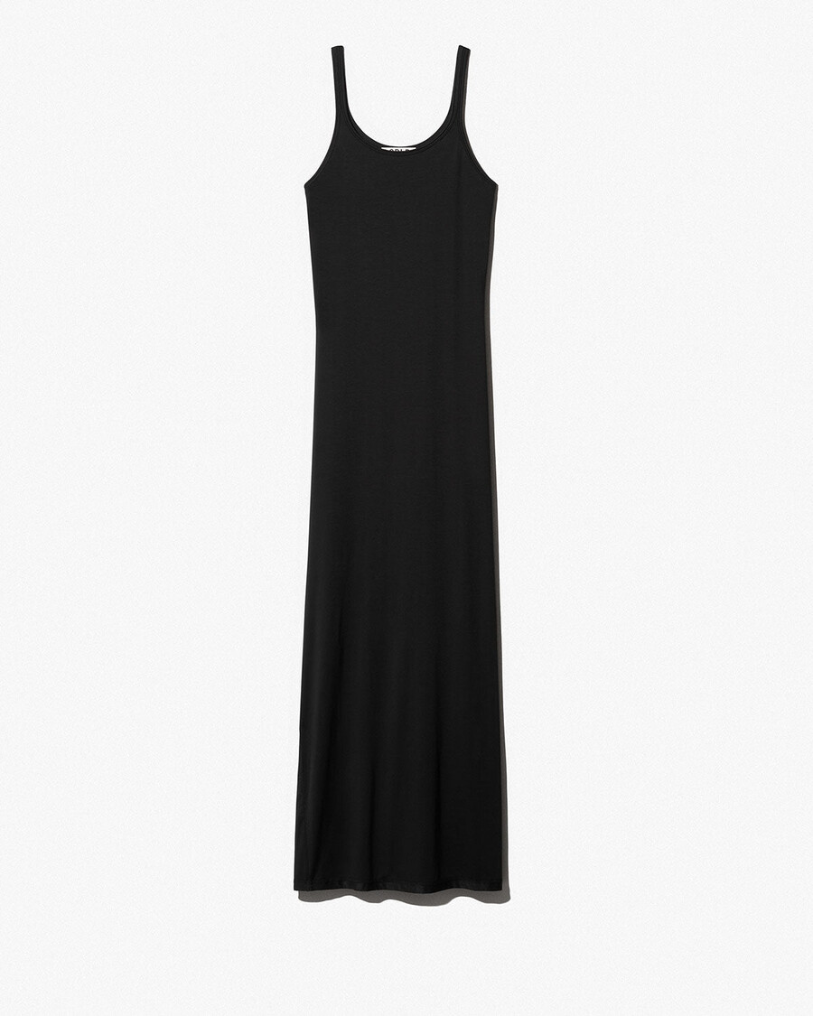 vestido de tirantes ligero para mujer en negro tienda—cdlp
