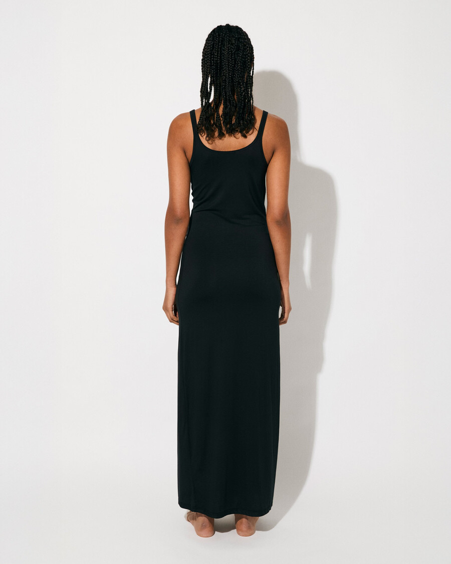 vestido de tirantes ligero para mujer en negro tienda—cdlp
