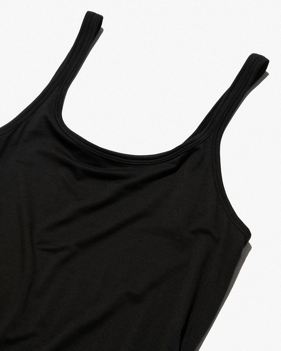 vestido de tirantes ligero para mujer en negro tienda—cdlp