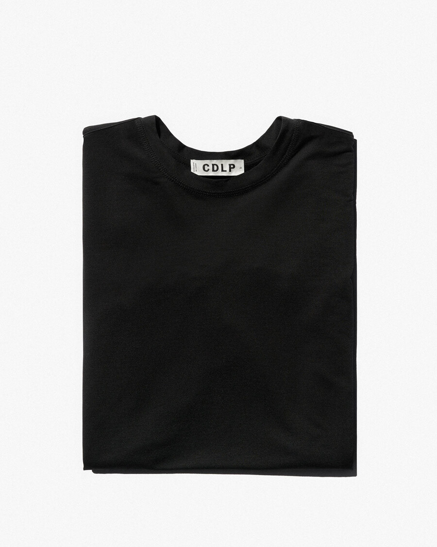vestido ligero de manga corta para mujer en negro tienda—cdlp