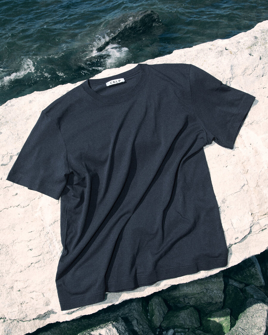 camiseta de hombre de tejido pesado en azul marino oscuro comprar ahora — cdlp