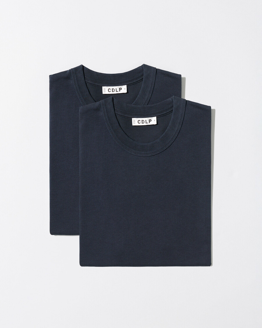 2 camisetas de peso pesado para hombre en azul marino oscuro tienda — cdlp