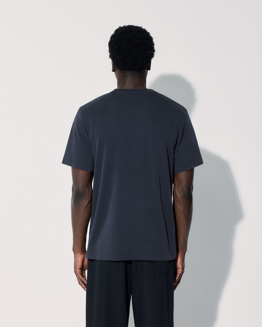 2 camisetas de peso pesado para hombre en azul marino oscuro tienda — cdlp