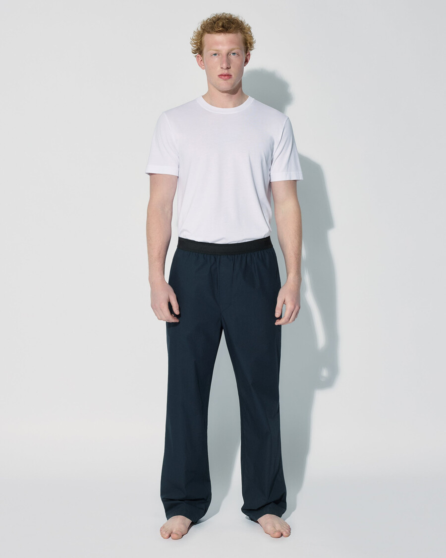 pantalón de pijama de algodón para hombre en azul marino comprar ahora — cdlp