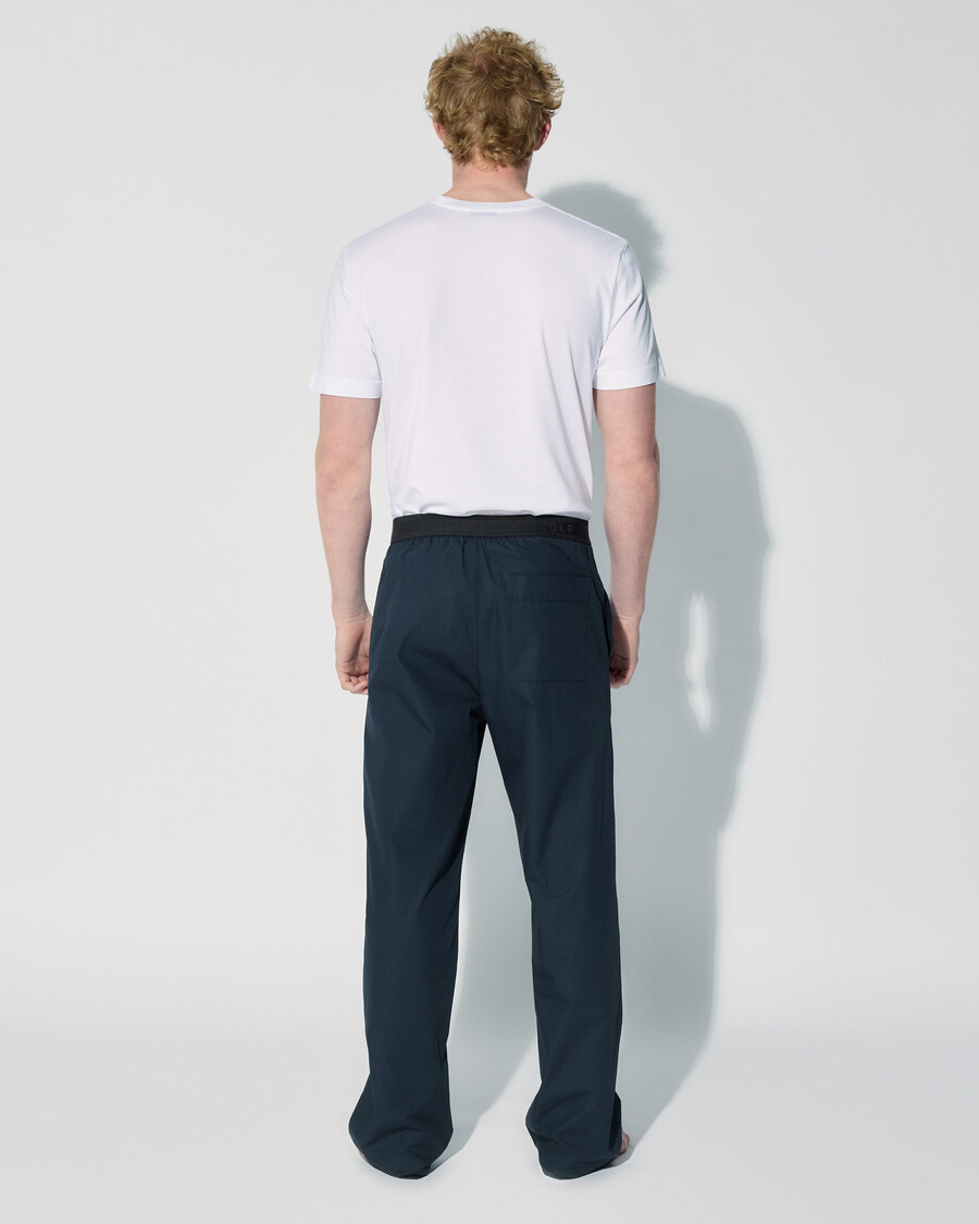 pantalón de pijama de algodón para hombre en azul marino comprar ahora — cdlp