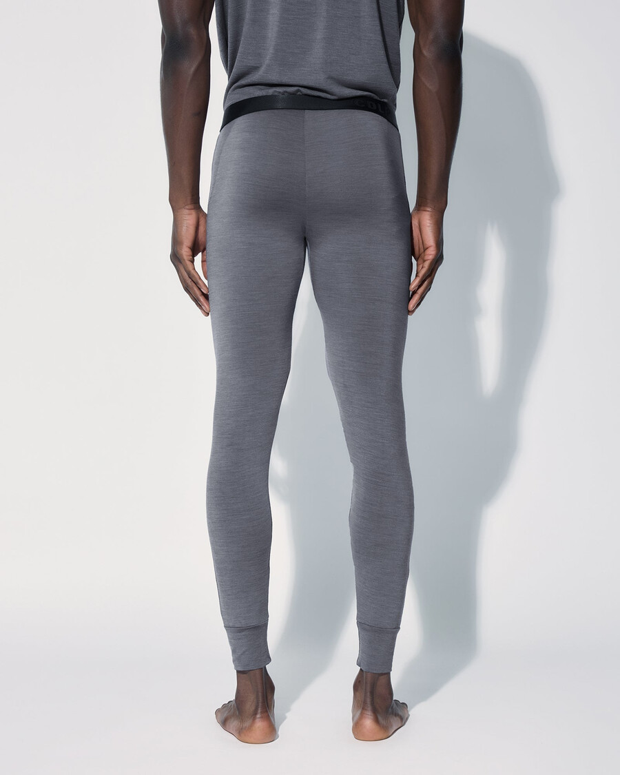 calzoncillos largos de mezcla de merino para hombre en gris jaspeado comprar ahora — cdlp
