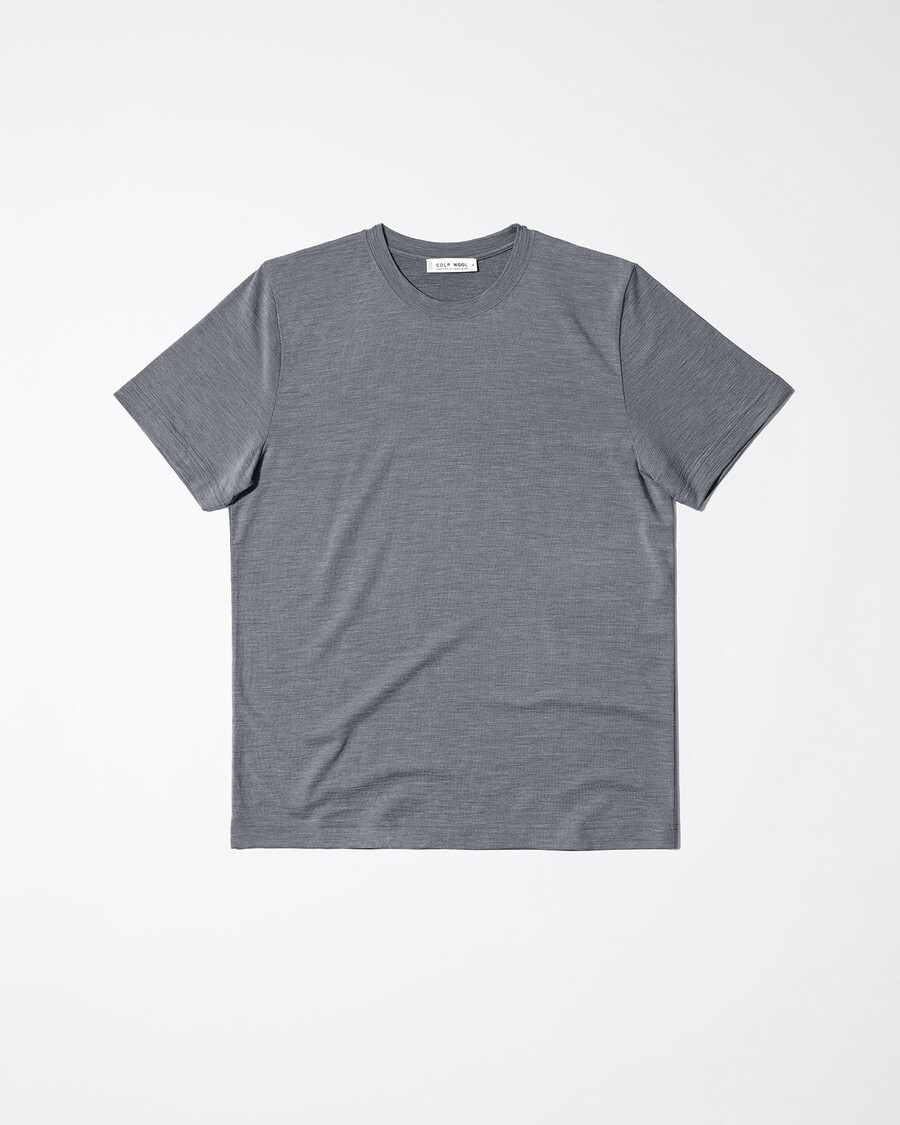 camiseta de mezcla de merino para hombre en gris jaspeado comprar ahora — cdlp