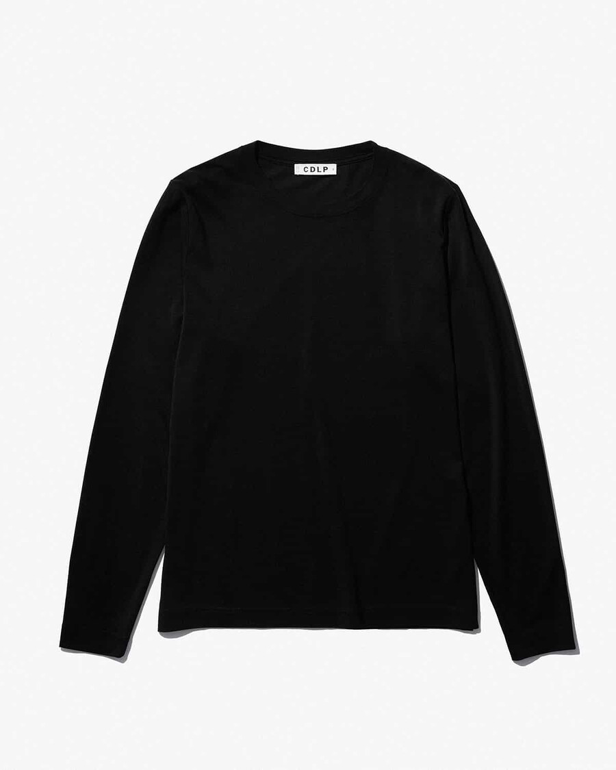 2 camisetas de manga larga de grosor medio para hombre en negro y azul marino oscuro tienda—cdlp