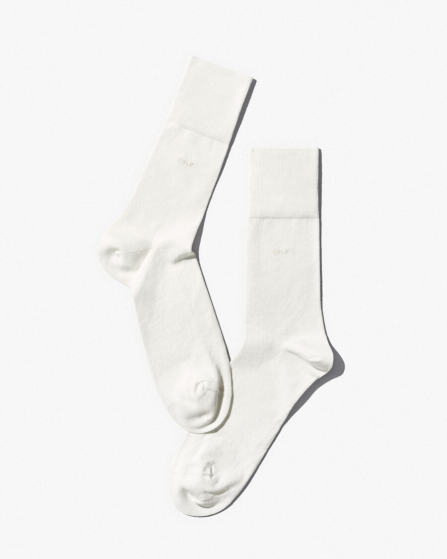 6 calcetines unisex de algodón de longitud media en blanco tienda — cdlp