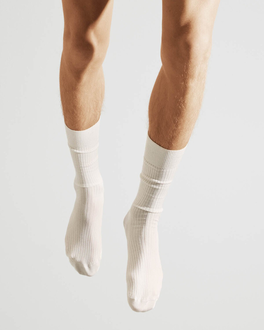 calcetines blancos de canalé de algodón para hombre comprar ahora — cdlp