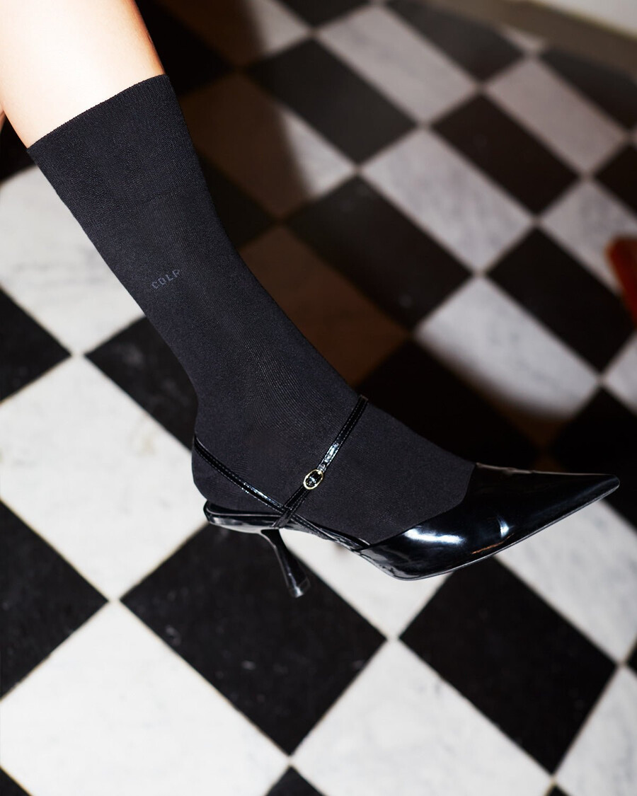 calcetines unisex de algodón de longitud media en negro compra ahora — cdlp