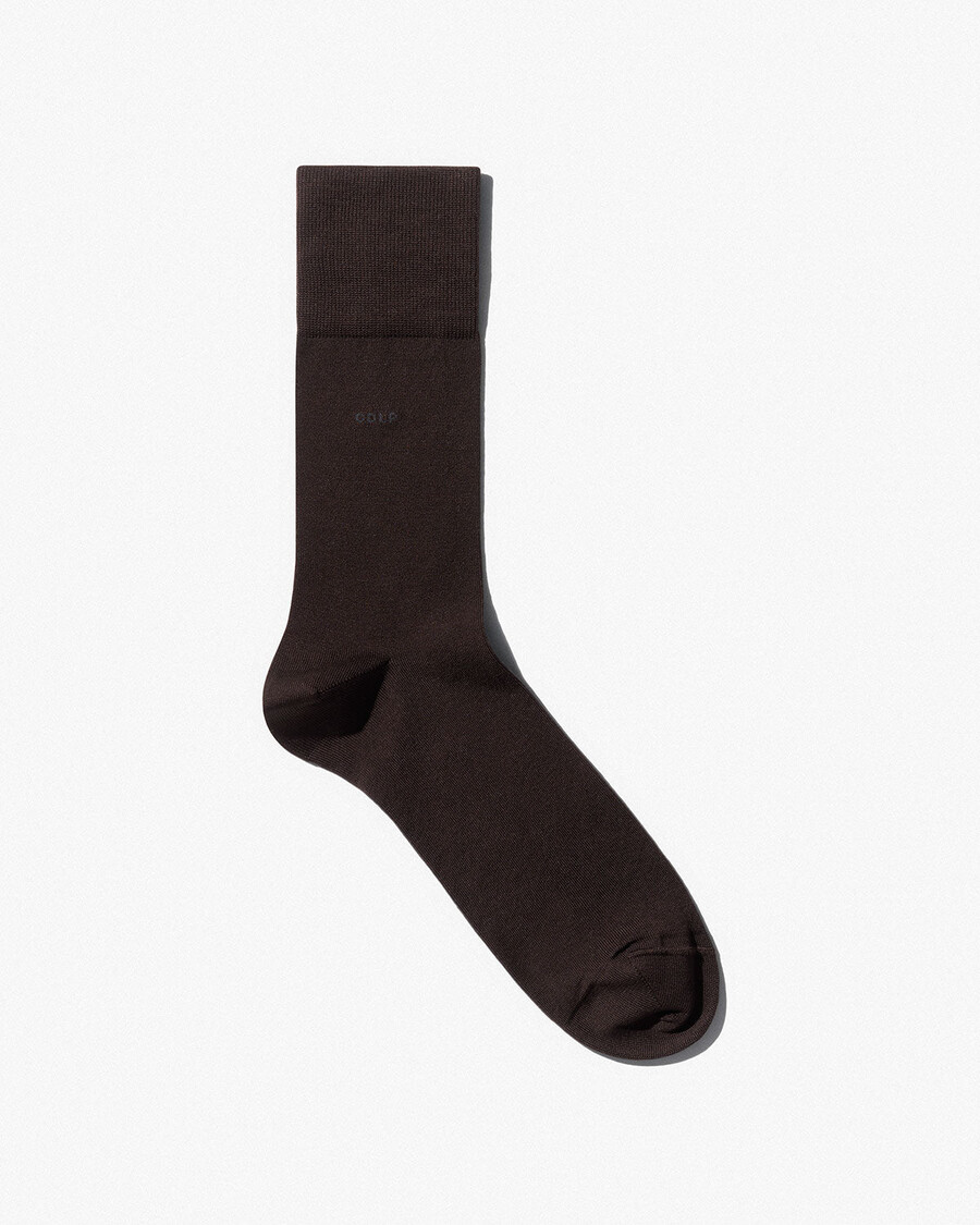 6 calcetines unisex de algodón de longitud media en marrón oscuro tienda—cdlp
