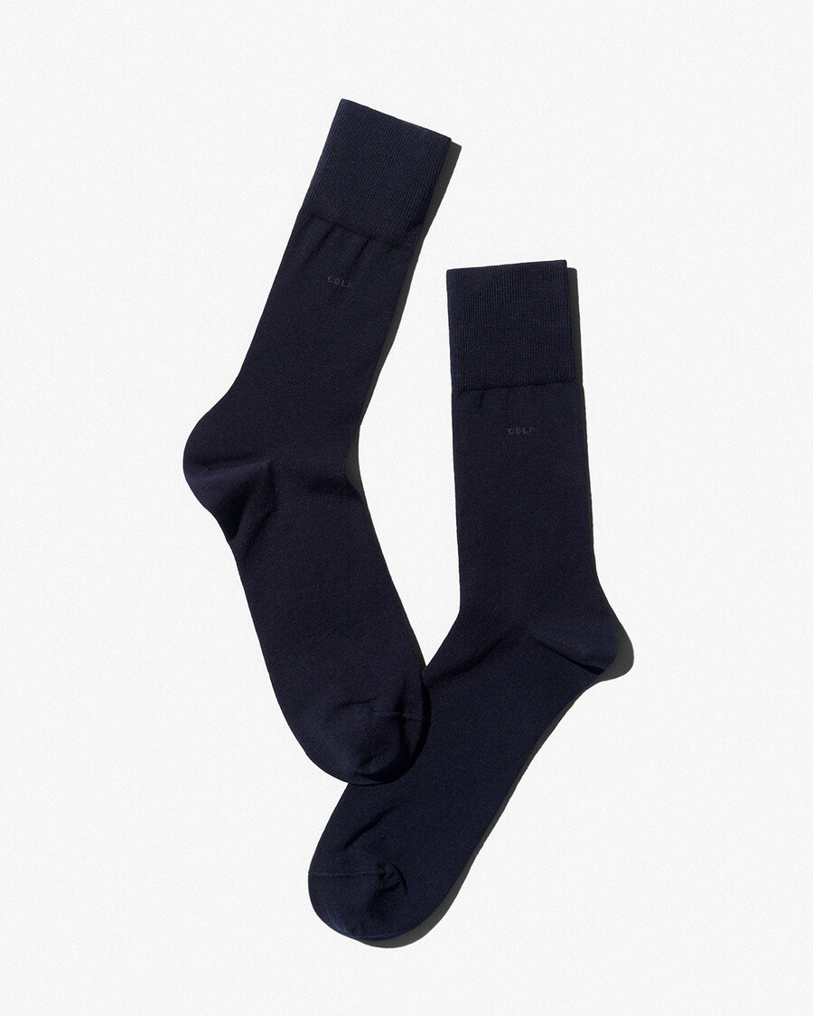 6 calcetines unisex de algodón de longitud media en azul marino oscuro tienda—cdlp