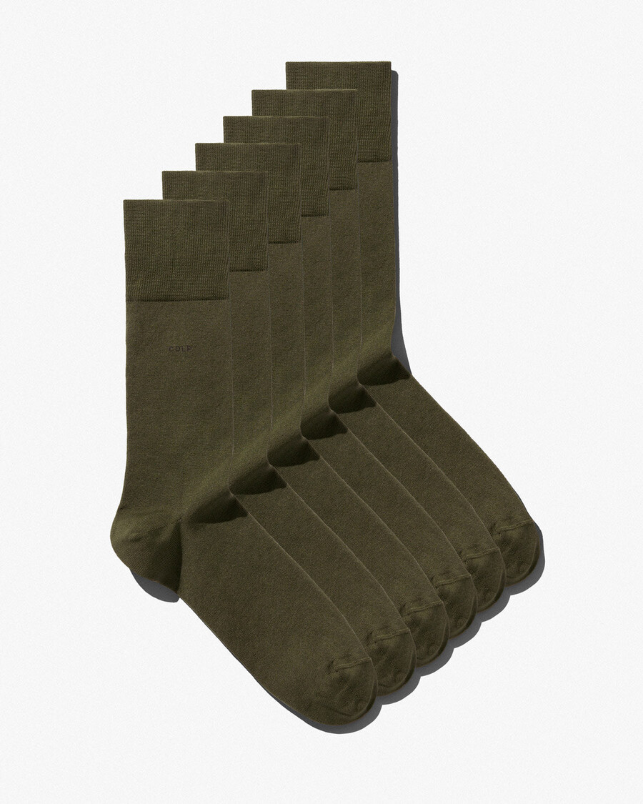 6 calcetines unisex de algodón de longitud media en verde oliva compra ahora – cdlp