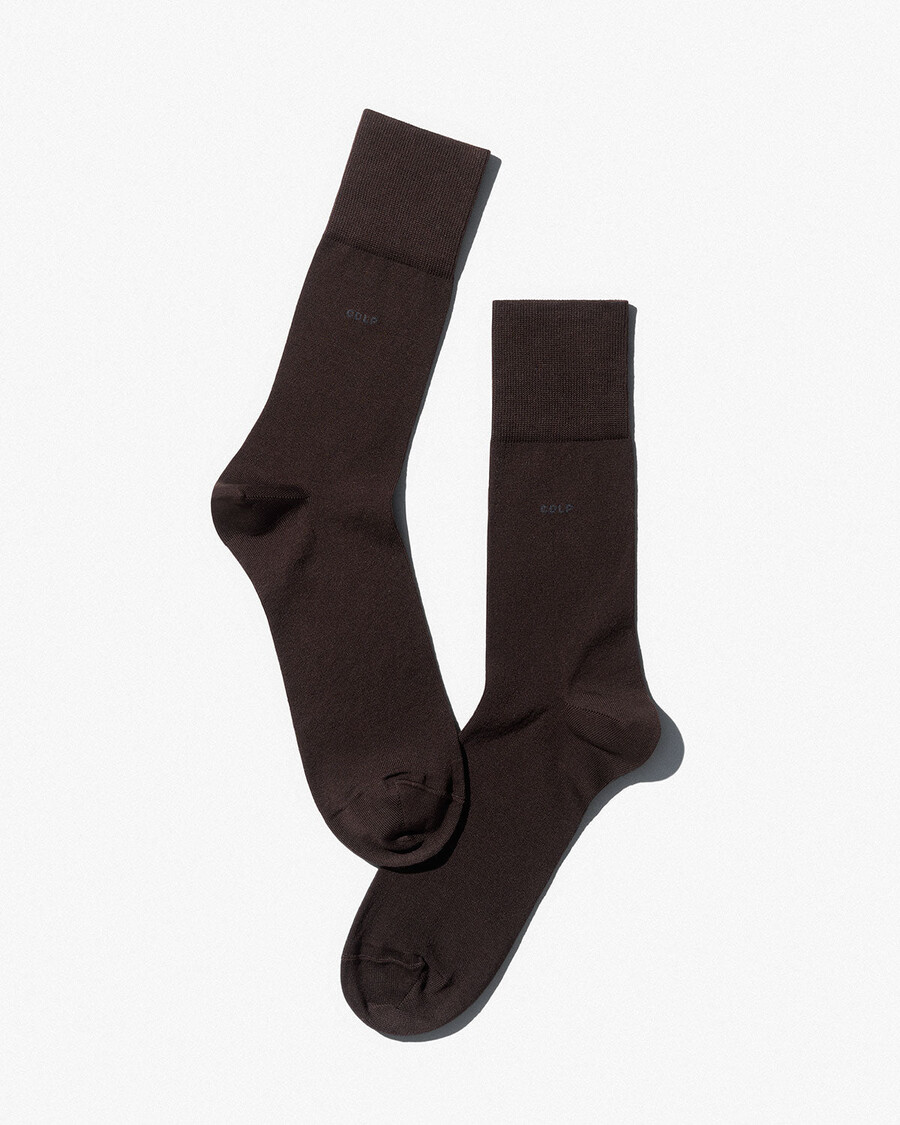 6 calcetines unisex de algodón de longitud media en marrón oscuro tienda—cdlp