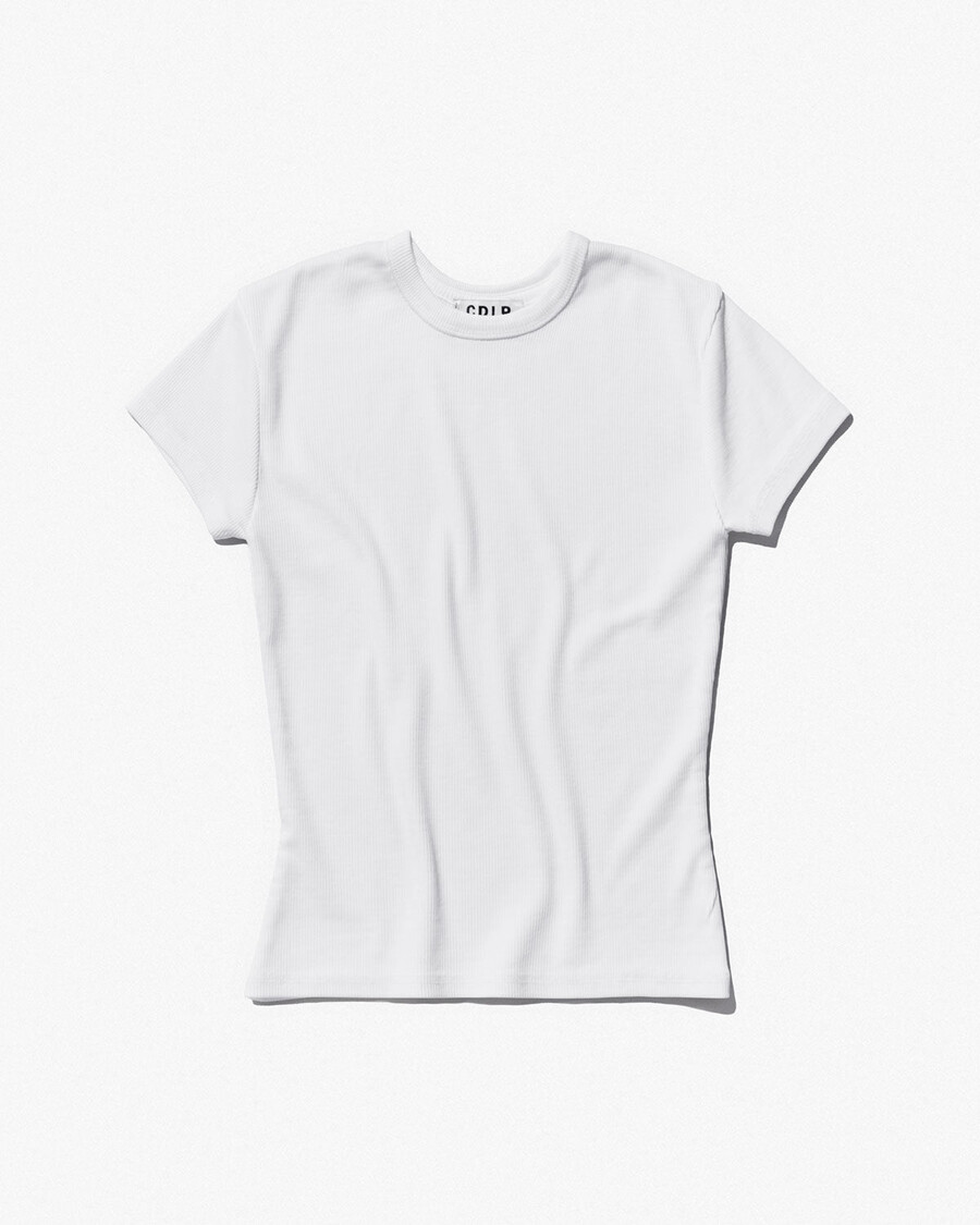 camiseta de canalé para mujer en blanco compra ahora — cdlp