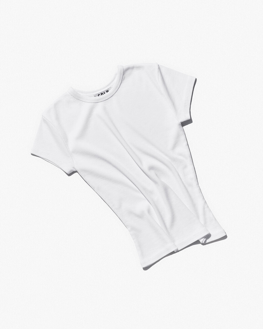 camiseta de canalé para mujer en blanco compra ahora — cdlp
