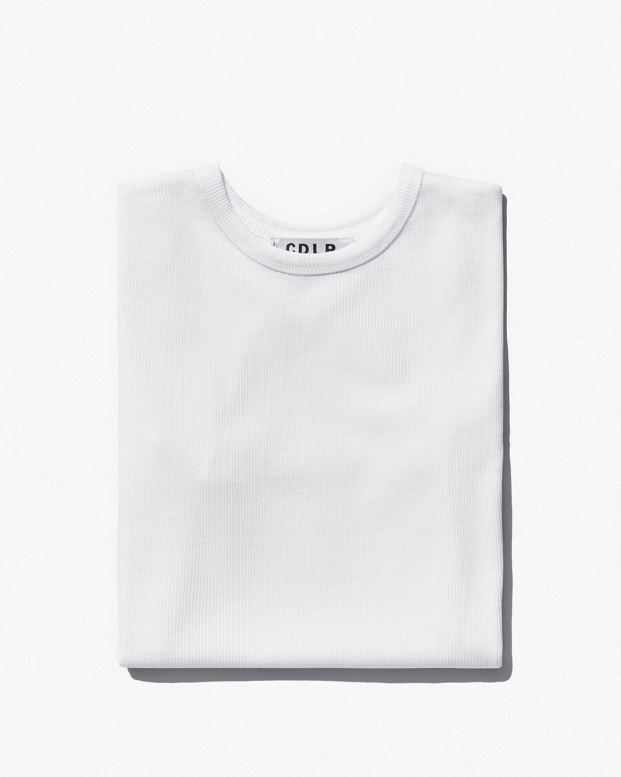 camiseta de canalé para mujer en blanco compra ahora — cdlp