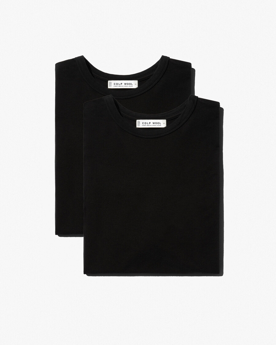 camisetas negras de mezcla de merino para mujer comprar ahora — cdlp