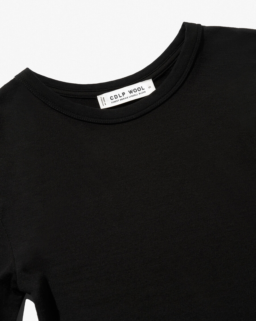 camisetas negras de mezcla de merino para mujer comprar ahora — cdlp