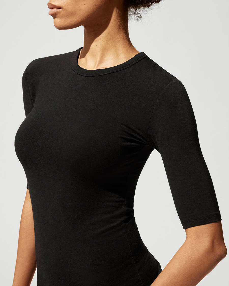 camisetas negras de mezcla de merino para mujer comprar ahora — cdlp