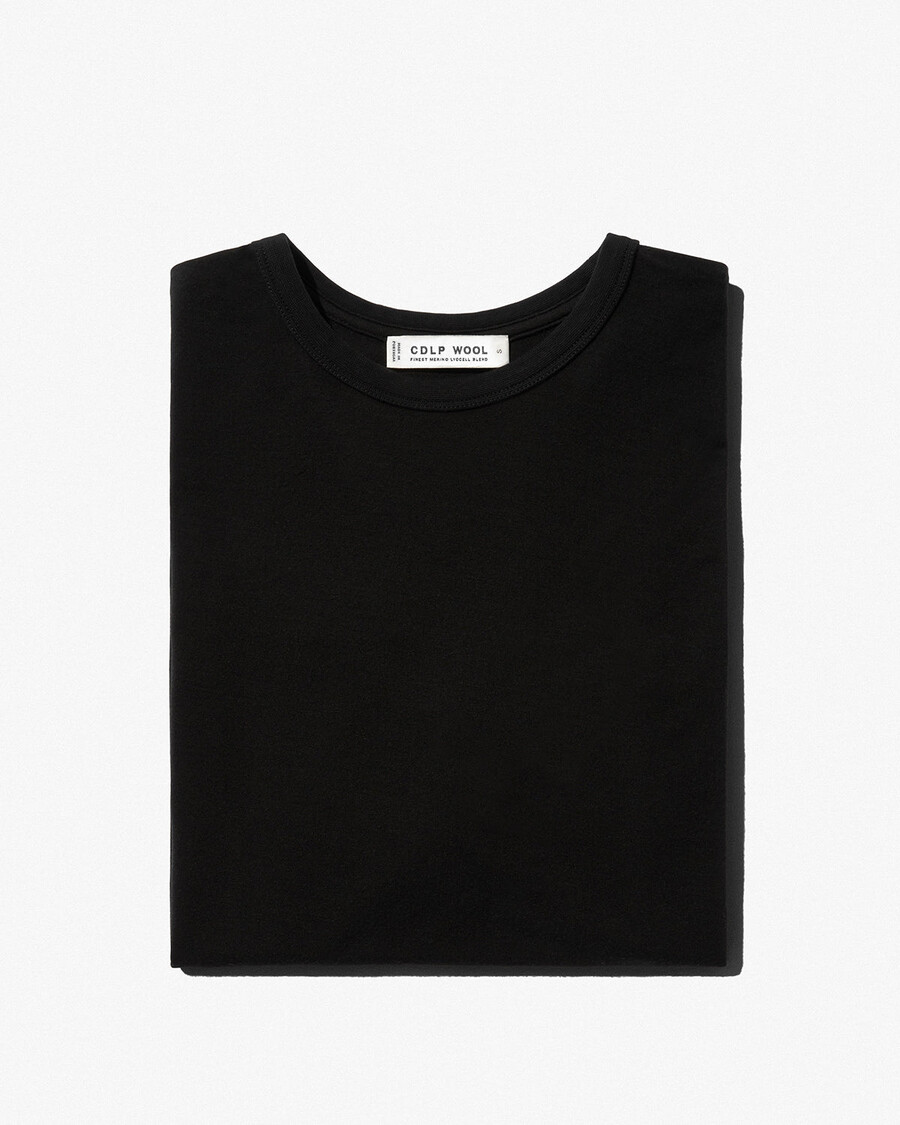 camisetas negras de mezcla de merino para mujer comprar ahora — cdlp