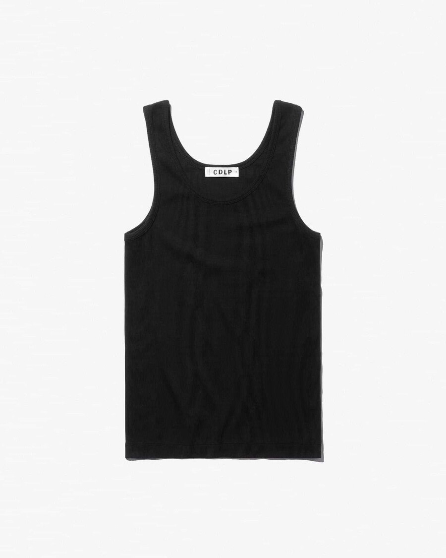camiseta de tirantes de canalé para mujer en negro roto compra ahora — cdlp