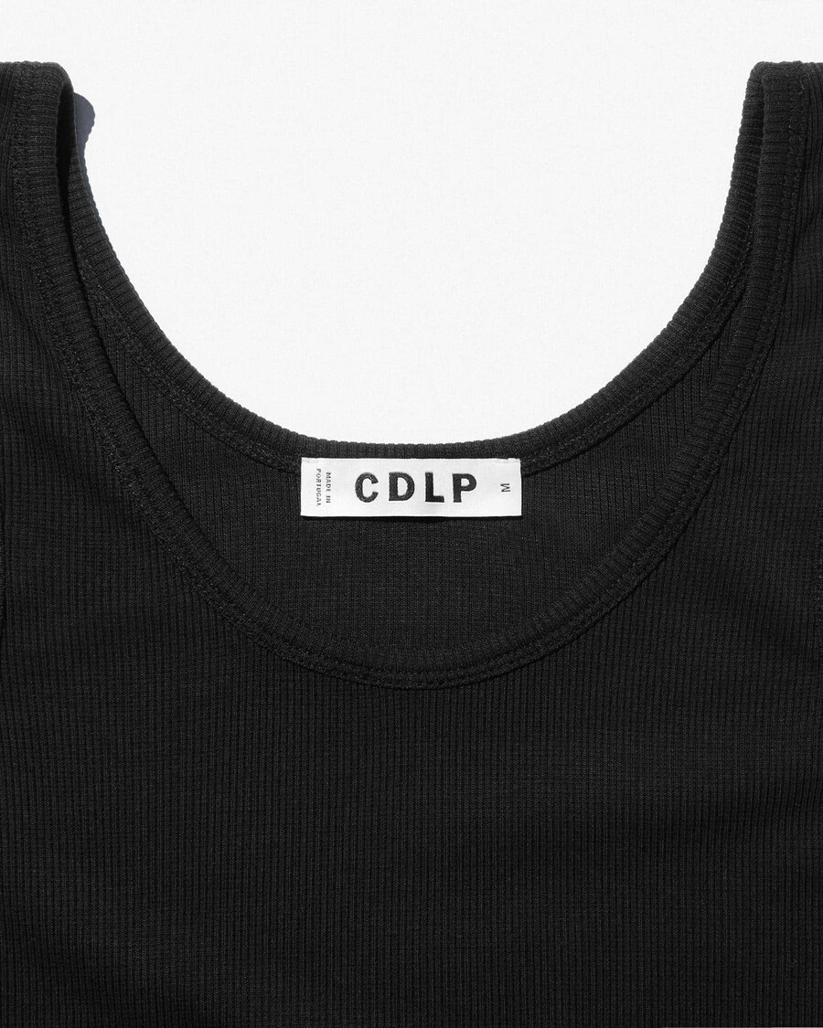 camiseta de tirantes de canalé para mujer en negro roto compra ahora — cdlp