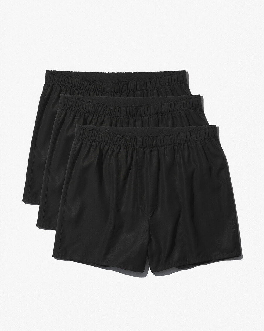 3 calzoncillos bóxer clásicos de tejido negro para hombre tienda — cdlp