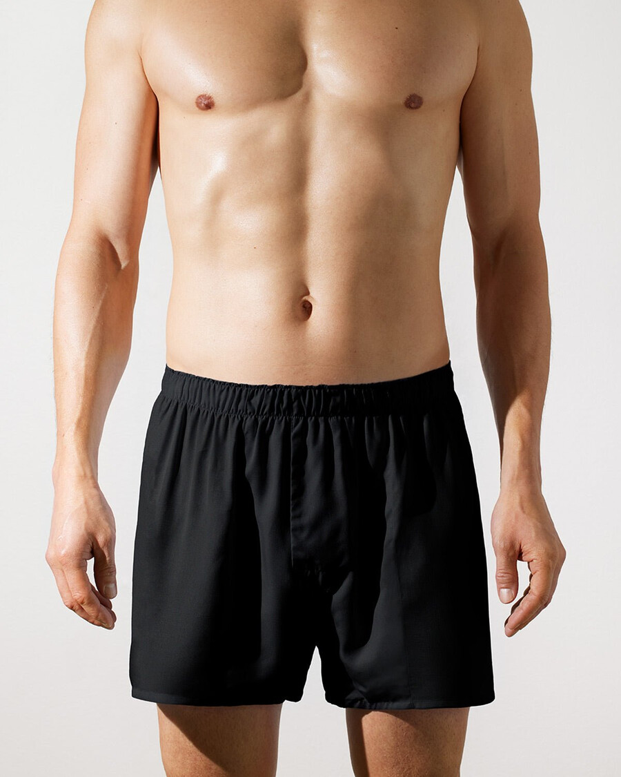 3 calzoncillos bóxer clásicos de tejido para hombre en negro blanco y azul cielo tienda — cdlp