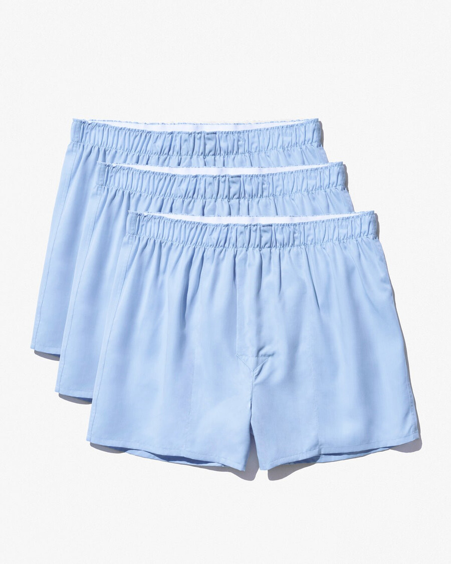 3 calzoncillos bóxer clásicos de tejido para hombre en azul cielo tienda—cdlp