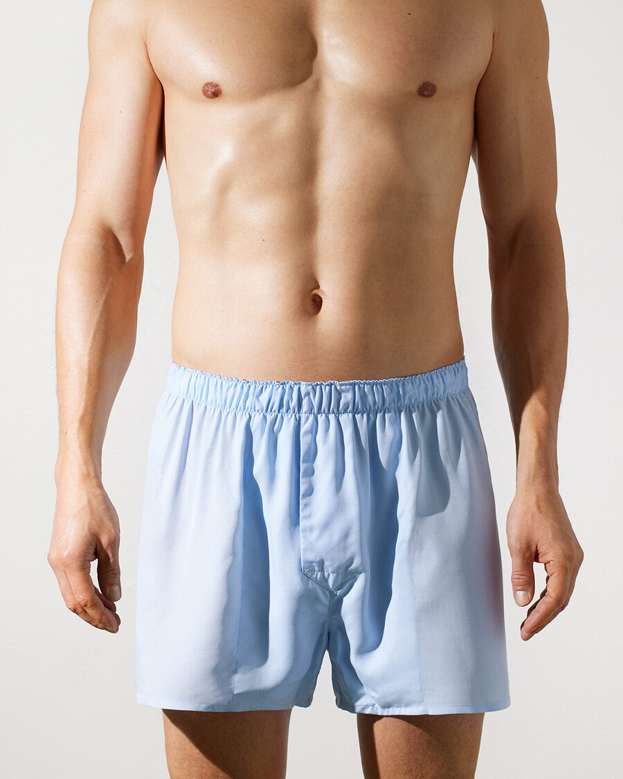3 calzoncillos bóxer clásicos de tejido para hombre en azul cielo tienda—cdlp